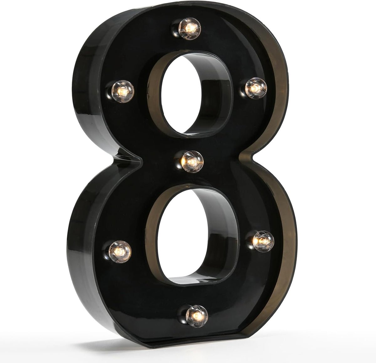 Light Up Black Alphabet Marquee Number Sign LED Marquee Number Lights Sign for Night Light Home Bar