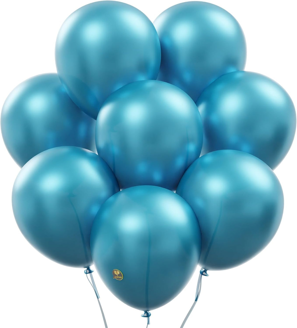 AFTERLOON® Biodegradable Balloons 24 pcs Pearlized Teal Blue 10 Inch, Pearlescent Thickened Extra