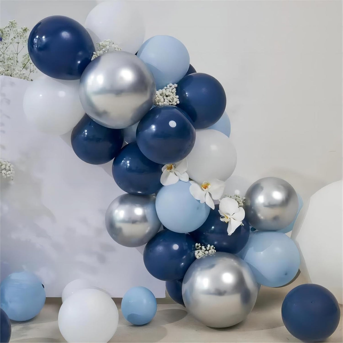 100pcs Navy Blue Balloons, Helium Quality 12 inch Dark Blue Latex Party Balloons for Birthday