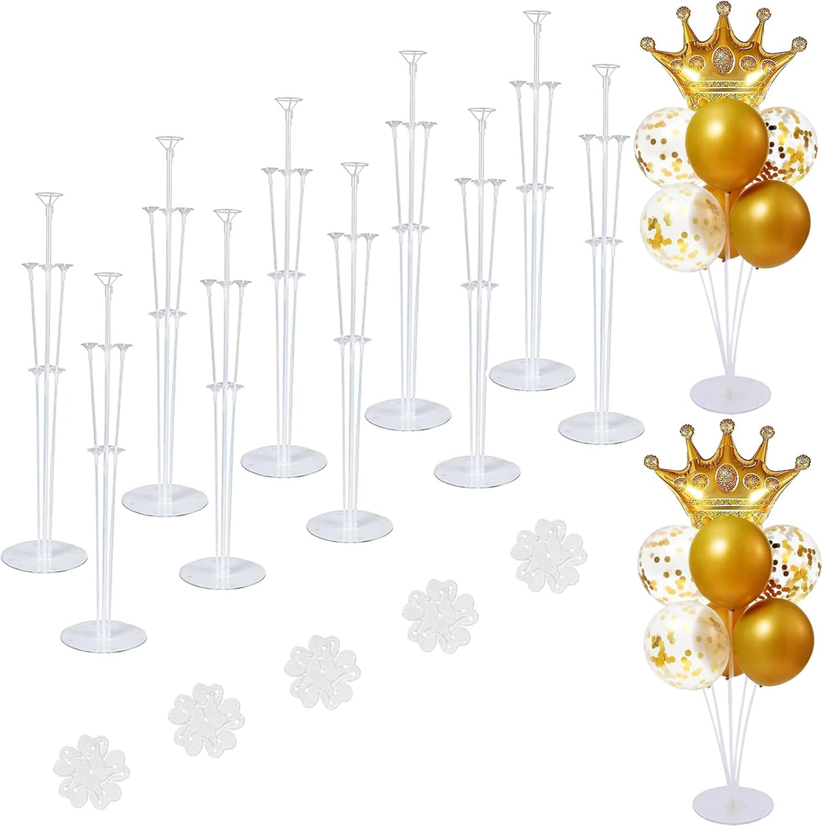 10 Sets of Balloon Stands for Table Balloon Stand Allowing Balloons To Float Without Helium Tank