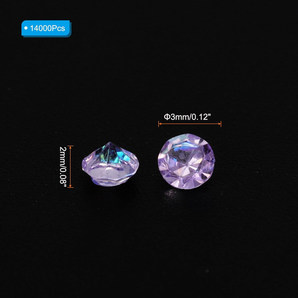 PATIKIL 14000Pcs Wedding Table Scatter Confetti Crystals 3mm Acrylic Diamonds Vase Fillers Gems for