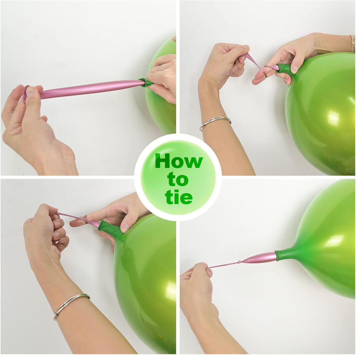 Chrome Green Balloons, 50 PCS 10 Inch Double-Layered Metallic Light Green Balloons, Shiny Thick