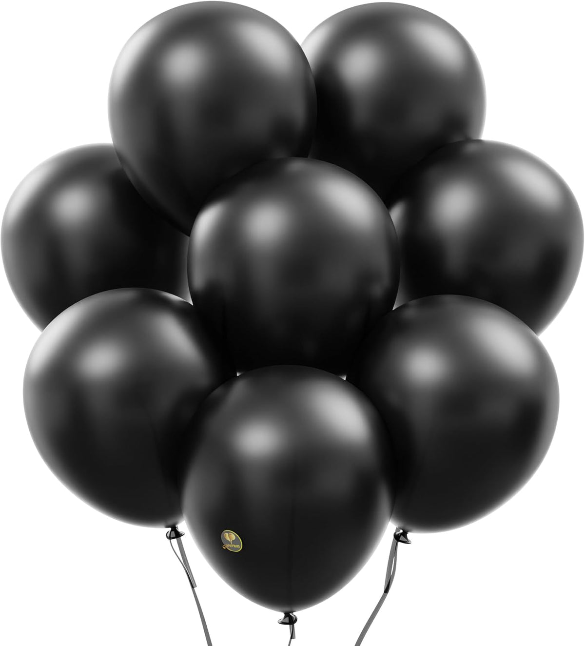 AFTERLOON® Biodegradable Balloons 24 pcs Pearlized Onyx Black 10 Inch, Pearlescent Thickened Extra