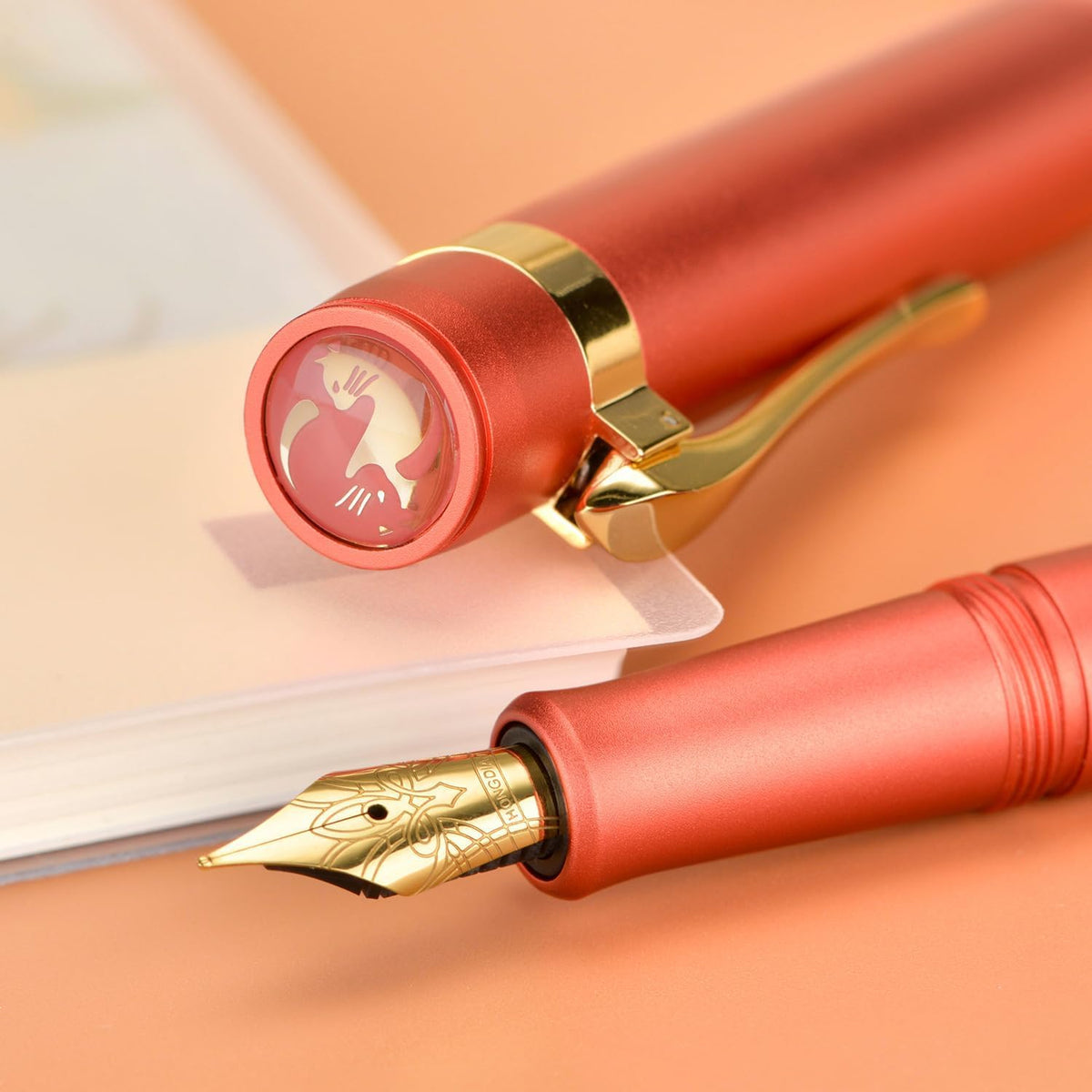 Hongdian M2 Black Forest Mini Fountain Pen, Long Blade Nib & Sleek Shape Aluminium Short Pocket
