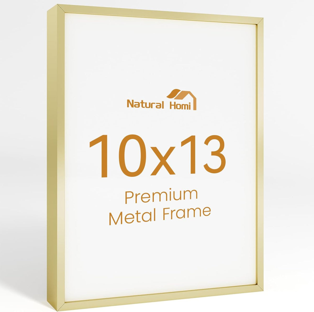 10x13 Aluminum Metal Picture Frame,Tempered Glass Gold Photo Frame 10x13 for Family