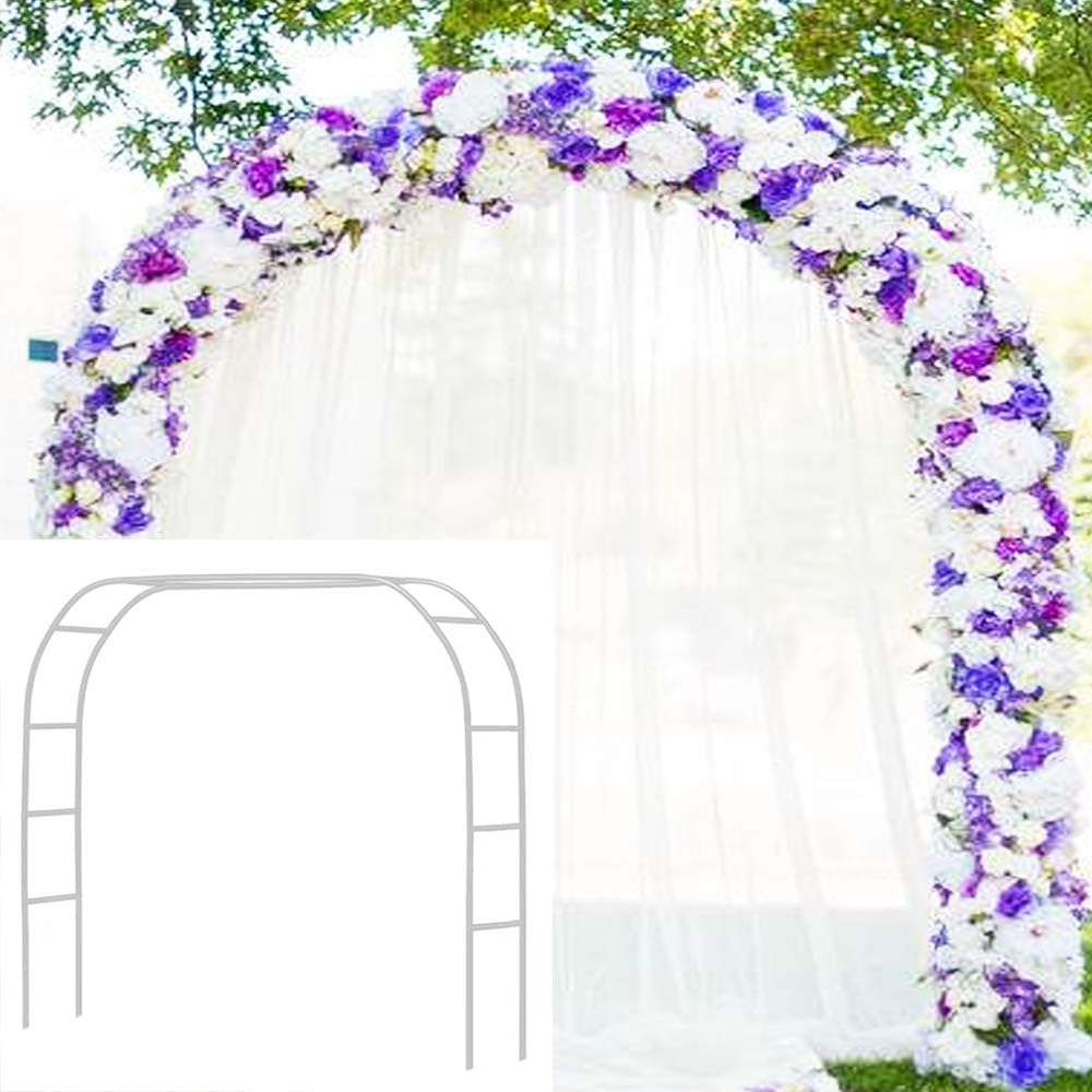 Metal Garden Arbor Wedding Arch 76.8 inch H x 90.5 inch W 94.5 inch H x 55 inch W Assemble Freely 2