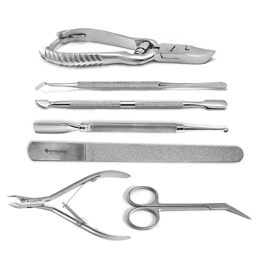 Comprehensive Podiatry Tool Set: Toenail Removal Cutters, Clippers, Scissors, Nail Files, Cuticle