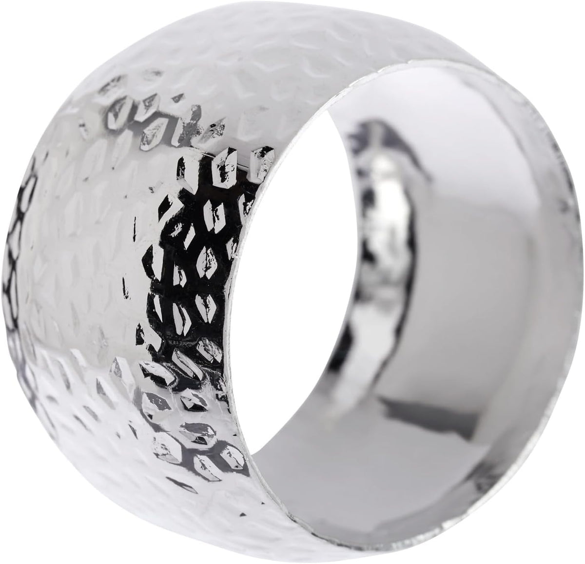 Farmlyn Creek Silver Napkin Rings Set of 12-1.8 in Round Polished Zinc, Bulk Napkin Ring Holders