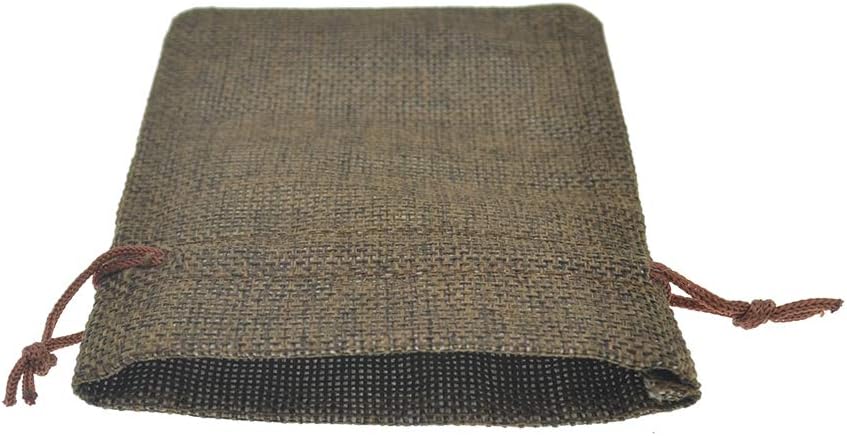 20pcs Burlap Drawstring Gift Bags, 2.7 x 3.5 inch Jute Linen Sacks Jewelry Pouches for Christmas