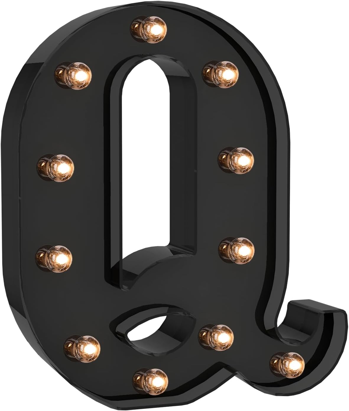 Foaky Black LED Letter Lights for Room Decor - Bedroom Wall Decor, Alphabet Lights for Home