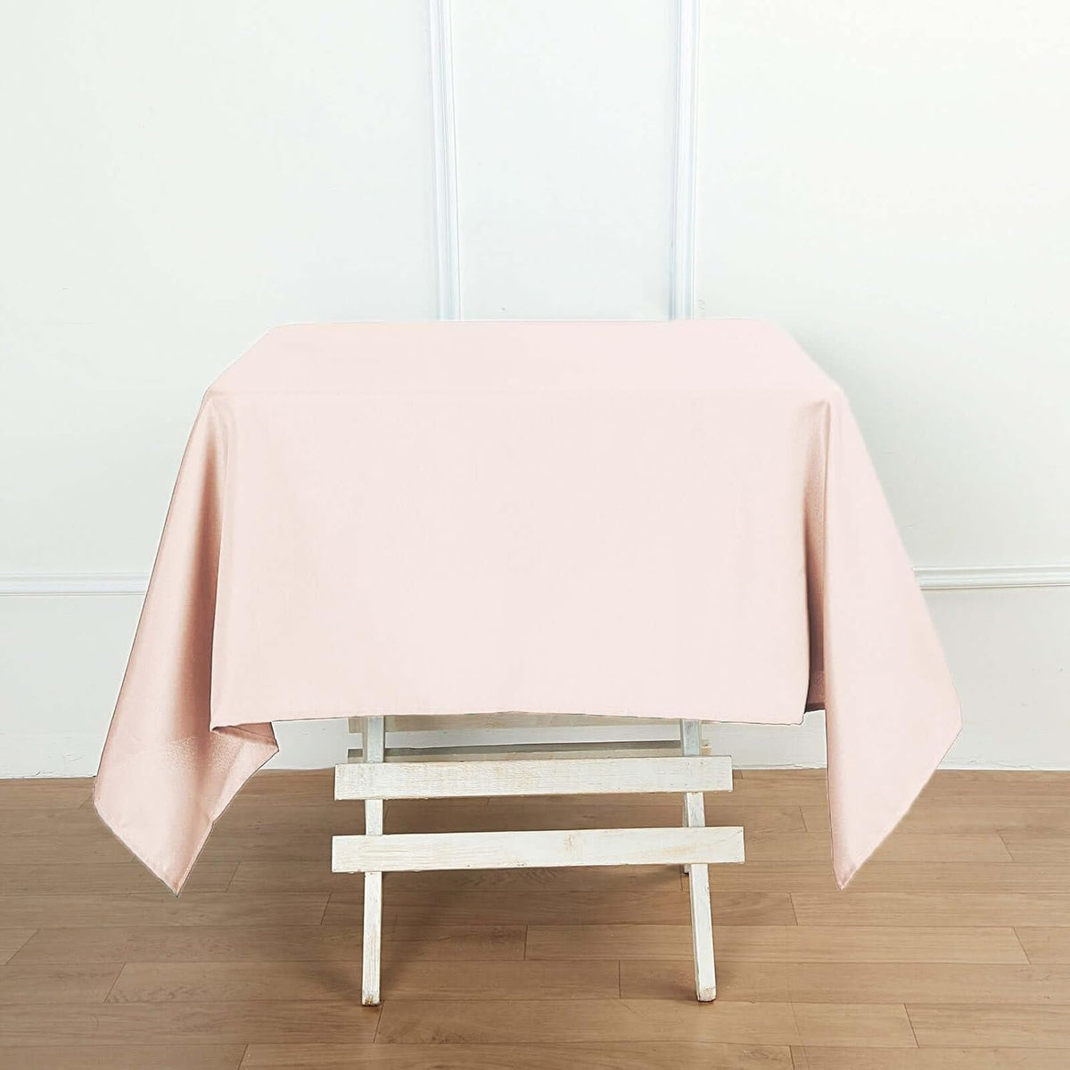 Efavormart 54x54 Blush Wholesale Linens Seamless Polyester Square Linen Tablecloth for Wedding