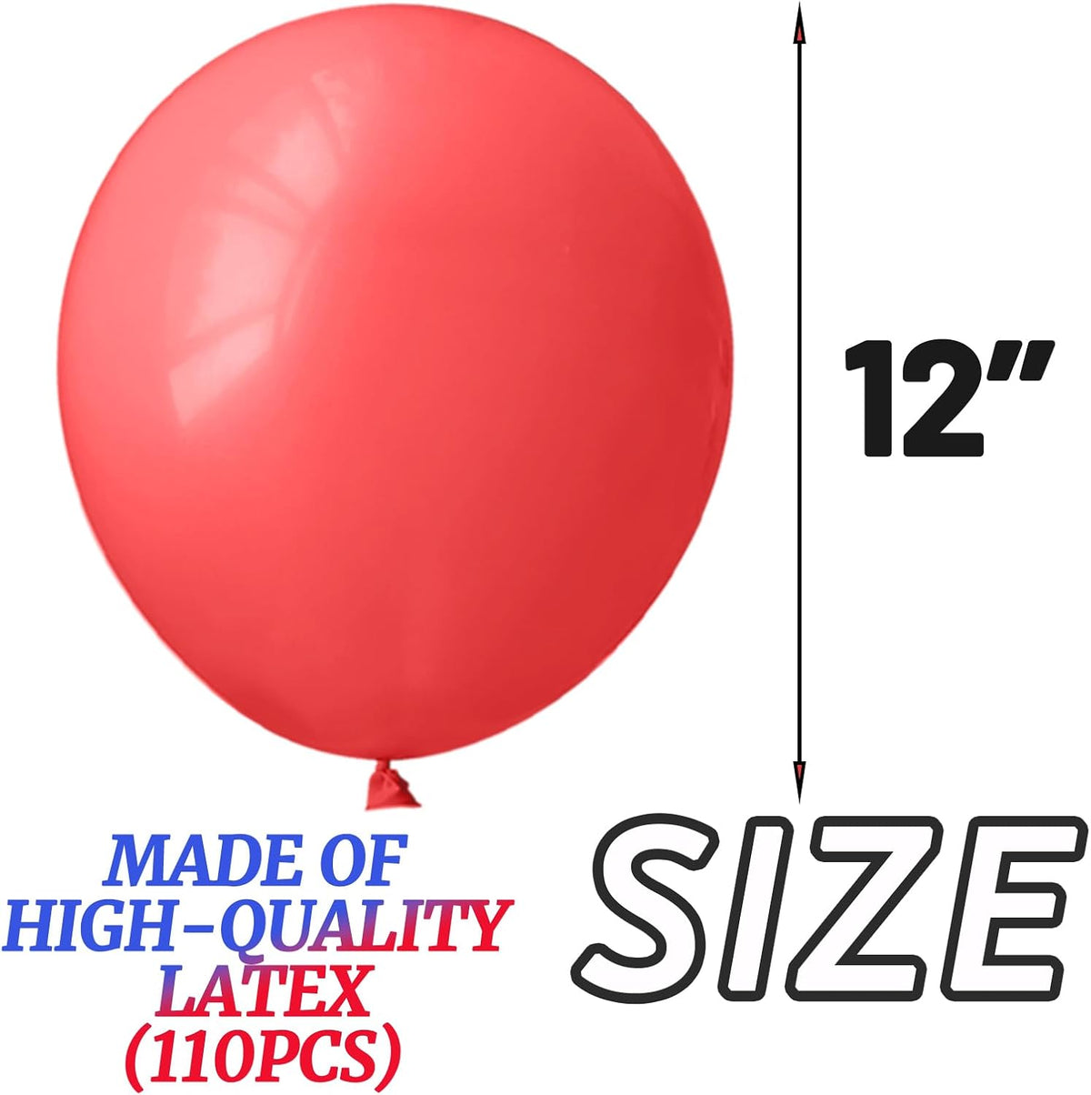 110pcs Pastel Red Balloon 12 Inch, Pastel Red Latex Balloons for Birthday Party Baby Shower