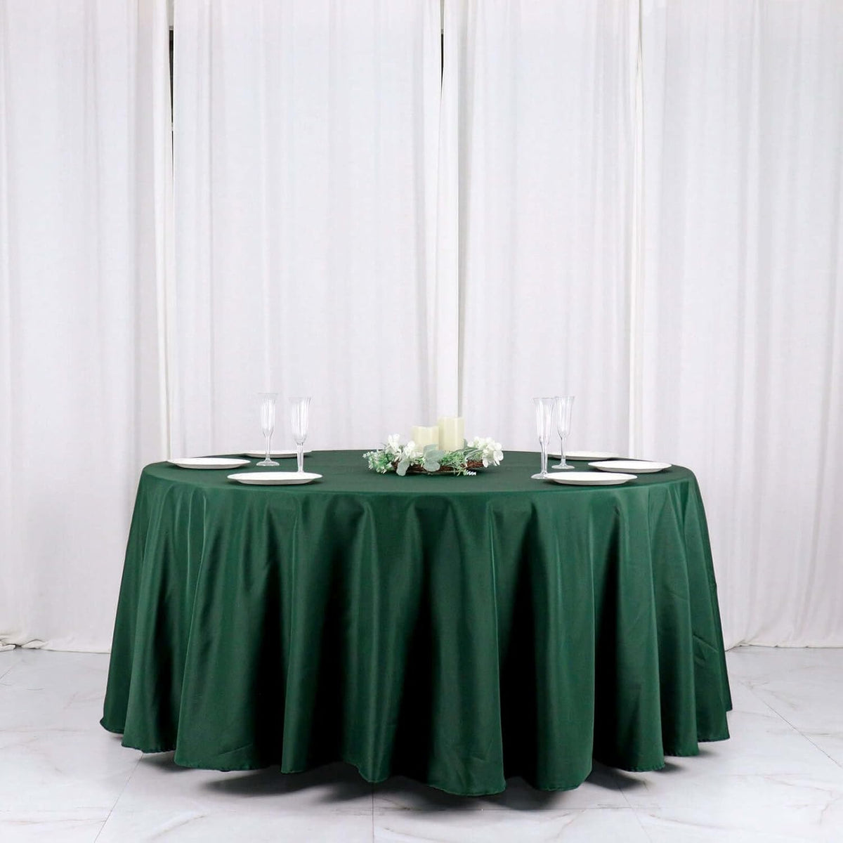 Efavormart Round Tablecloth, 120 Inch Stain & Wrinkle Resistant Washable Table Cloth, Decorative