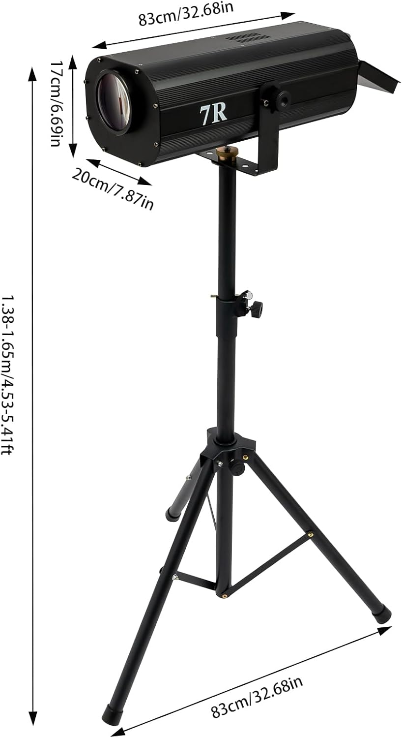 Follow Spotlight for Stage, 230W LED Spot Light DJ Lighting with Control Panel & Adjustable Stand
