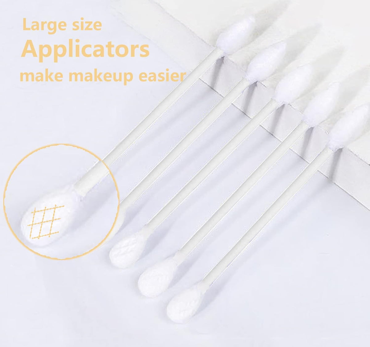 Paper Stick Thick Cotton Swabs with Precision and Flattened Tip 375pcs, Pointed&Flattened Tip