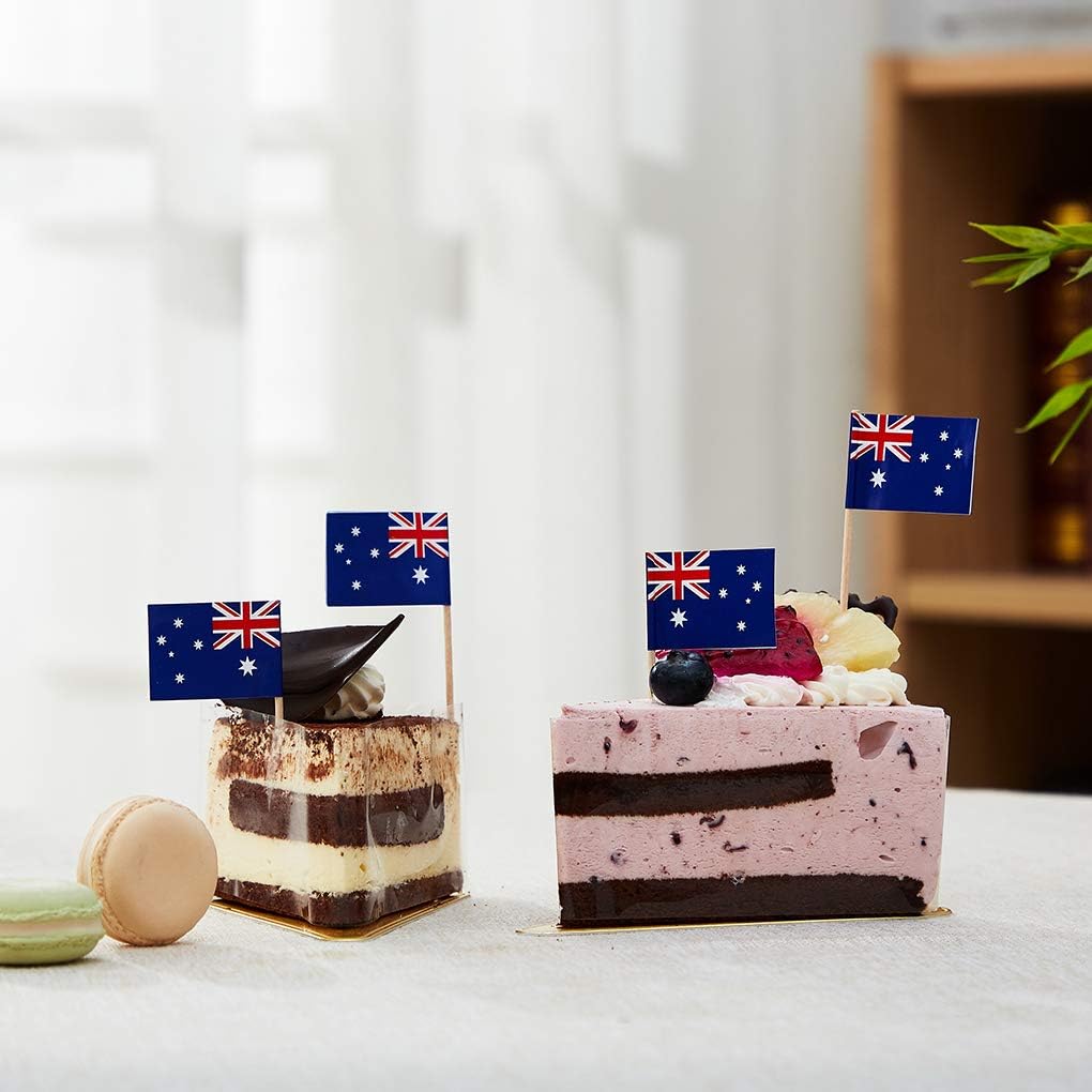Australia Flag Australian Flag, Small Mini Australia Toothpick Flags for Food, Cupcakes, Cocktails