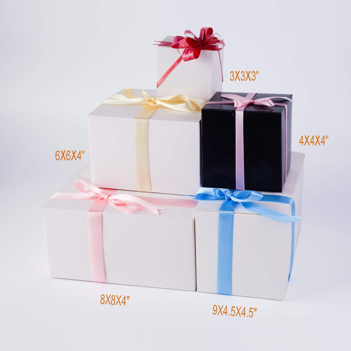 GEFTOL Gift Box 20 Pack 6 x 6 x 4 inches Fold Box Paper Gift Box Bridesmaids Proposal Box for