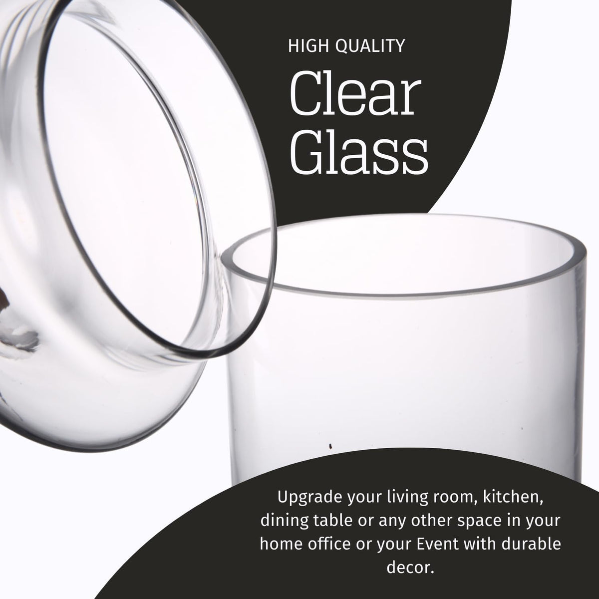 Set of 3 Apothecary Jars Glass, Apothecary Jars with Lids Bathroom, Clear Candy Jar Set, Decorative