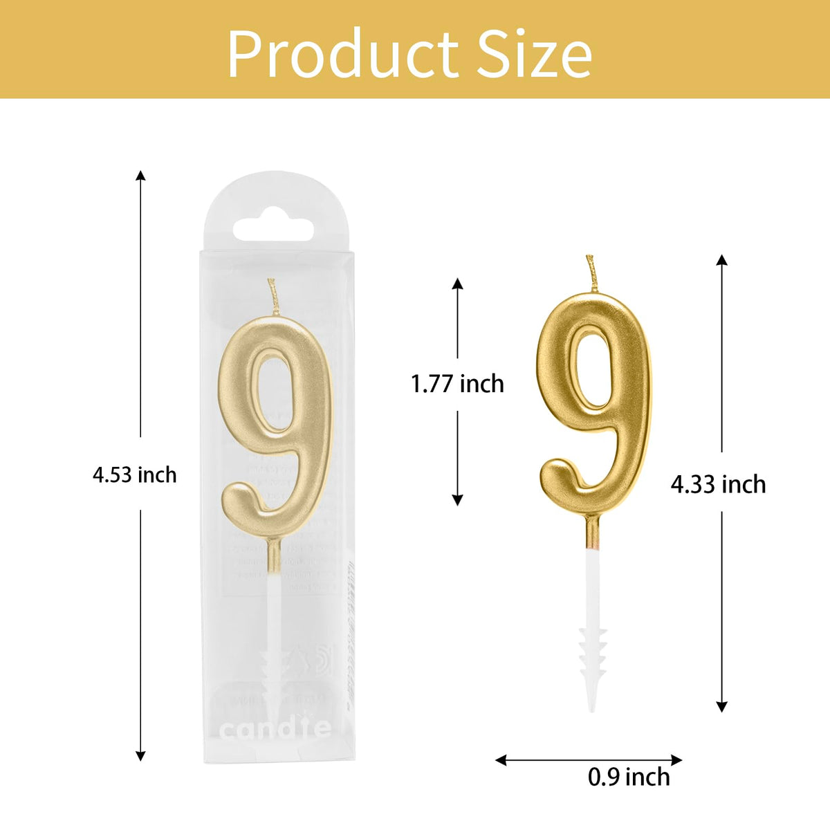 Beanlieve 10-Pieces Numeral Birthday Candles - Cake Numeric Candles Number 0 1 2 3 4 5 6 7 8 9,Used