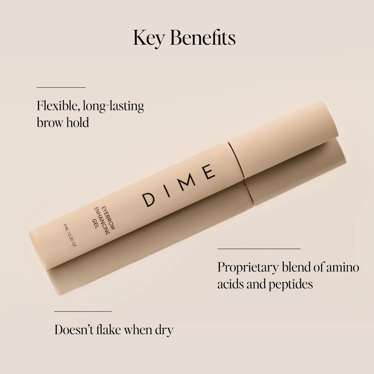 DIME Beauty Eyebrow Enhancing Gel, Clear Eyebrow Gel to Promote Fuller, Thicker, Stronger Brows