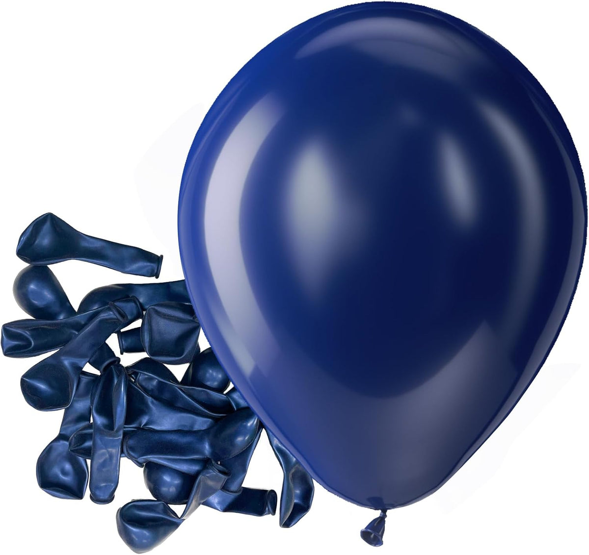 Bezente Navy Blue Latex Party Balloons - 150 Pack 5 inch Matte Small Dark Blue Helium Balloons for