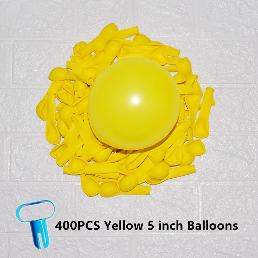 400 Pack Yellow Balloons 5 Inch Pastel Yellow Matte Latex Small Balloon for Birthday Wedding Bridal