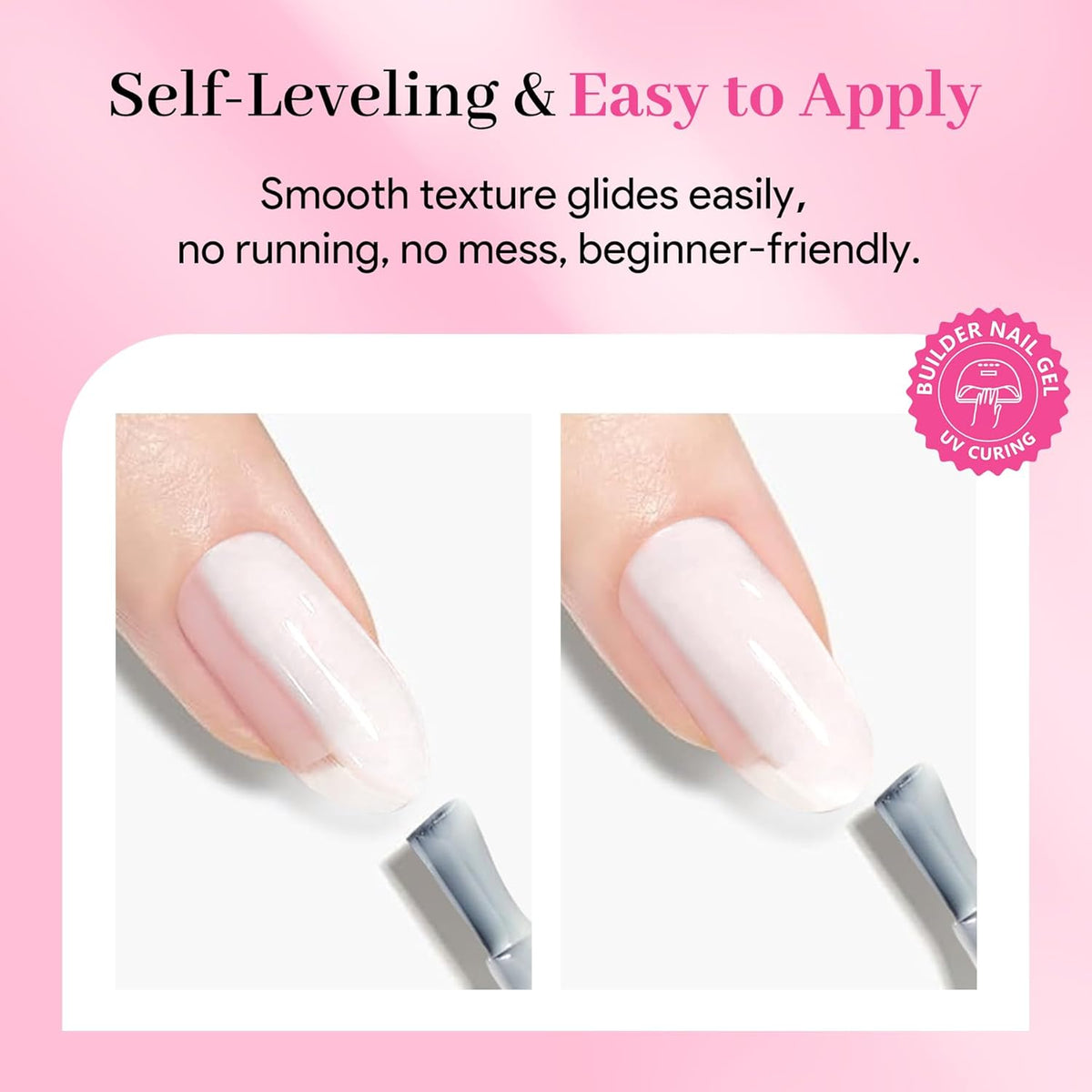 Builder Nail Gel, Milky White Builder for Nails Strengthener, 8-in-One Apex Enhancement Extension