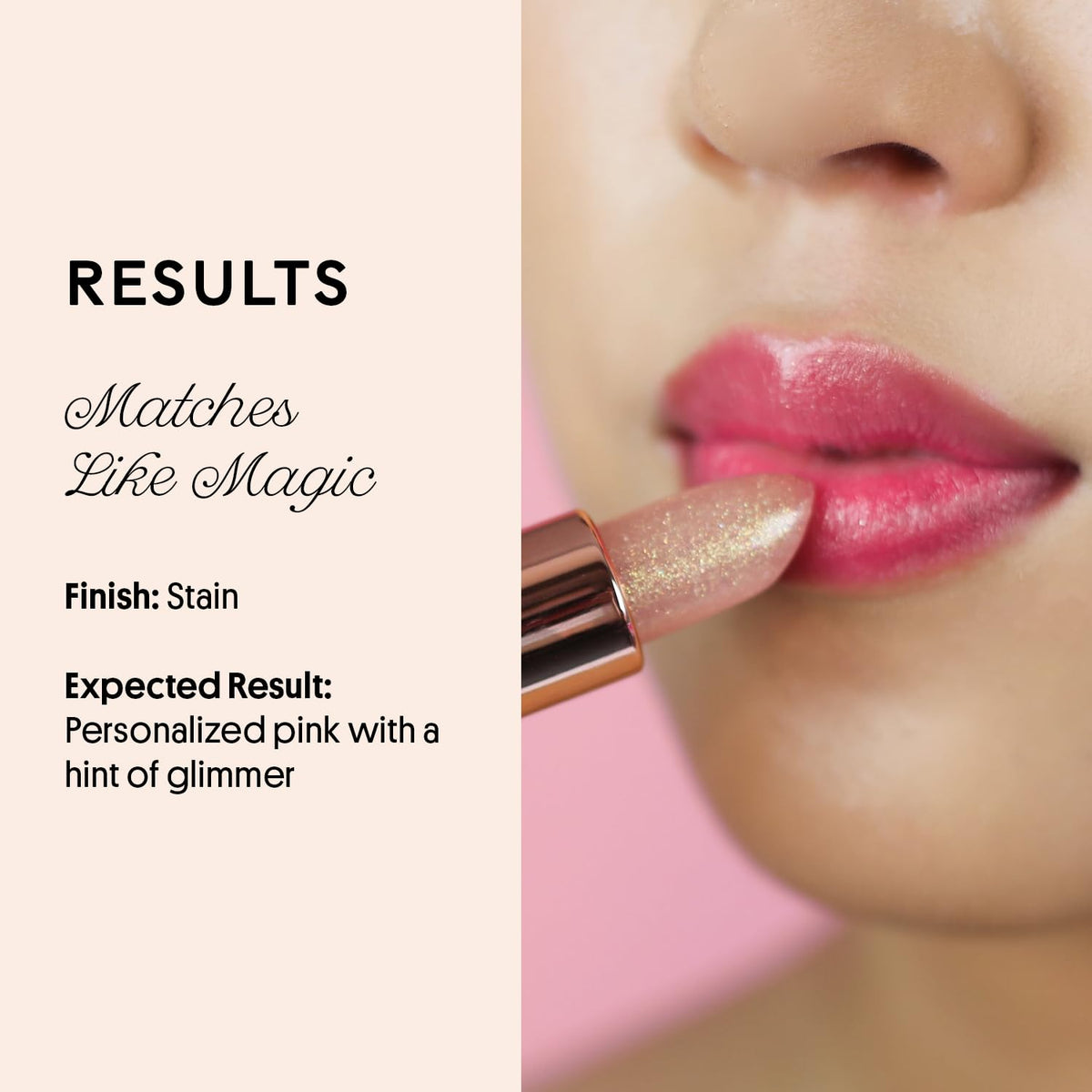 Winky Lux Rosé Glimmer Balm -Hydrating ph Lip Balm, Natural Pink Tint with pH Color Changing