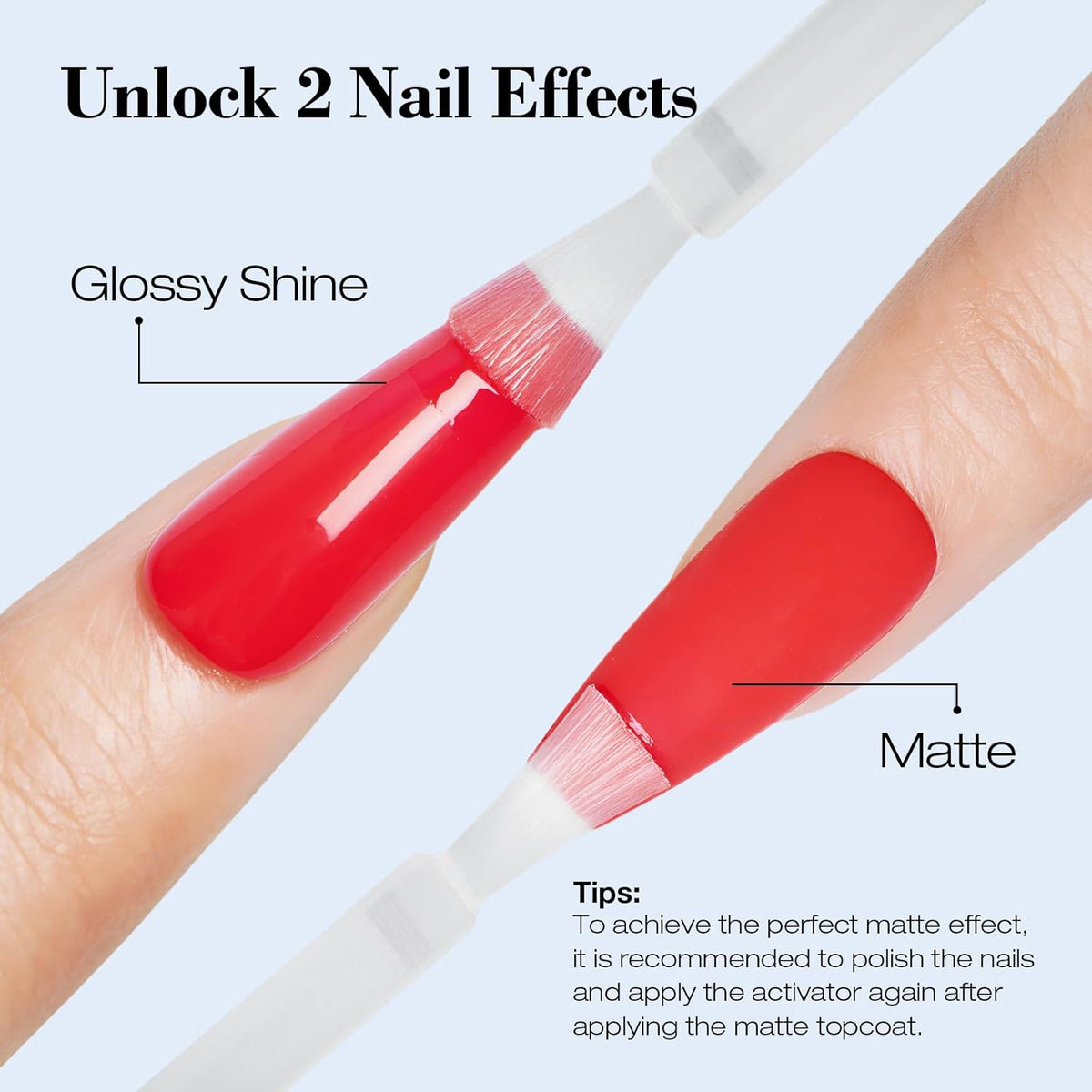 AZUREBEAUTY Dip Powder Liquid Set Bond, Base, Glossy Matte Top Coat, Activator, Brush Saver Dipping