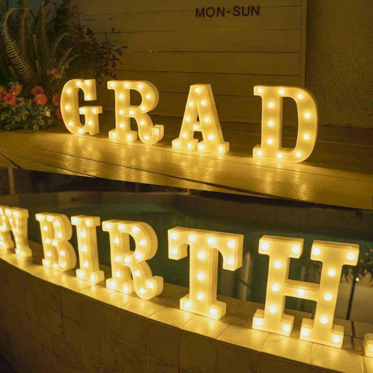 Foaky LED Letter Lights Sign Marquee Light Up Letters Sign for Night Light Wedding/Birthday Party