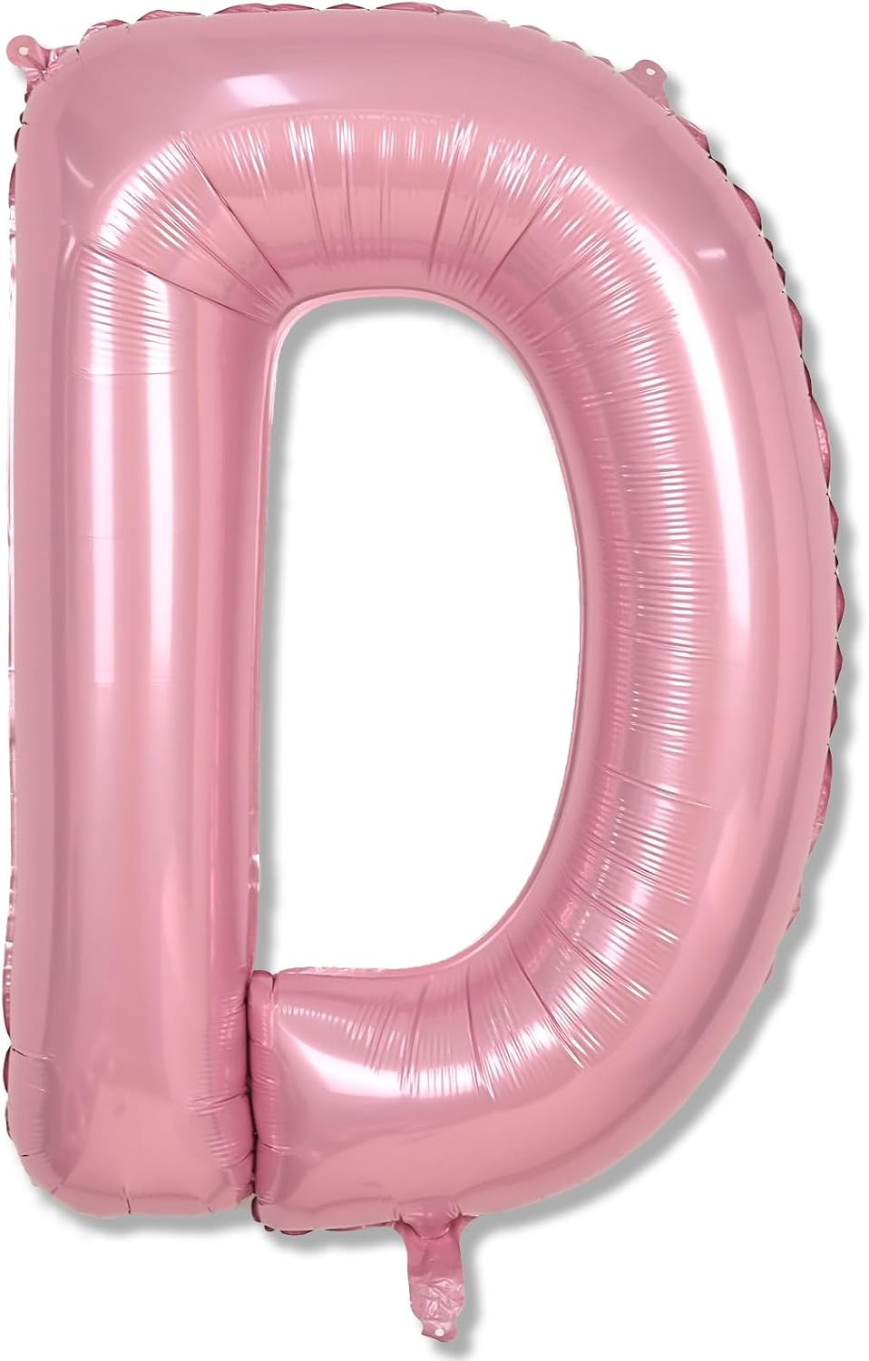 Pastel Pink D Letter Balloon, 40 Inch Giant Light Pink Mylar Foil Letter D for Girls, Self
