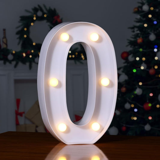 Foaky Decorative Led Marquee Light Up Number, Marquee Light Up Number Sign for Night Light Wedding
