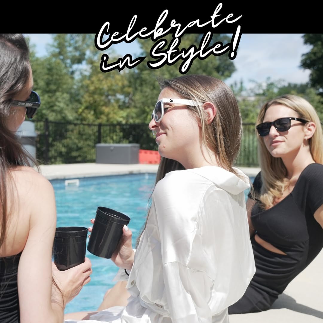 Bachelorette Party Sunglasses - Set of 1 Bride & 7 Team Bride Sun Glasses Pack of 8 Bridesmaid
