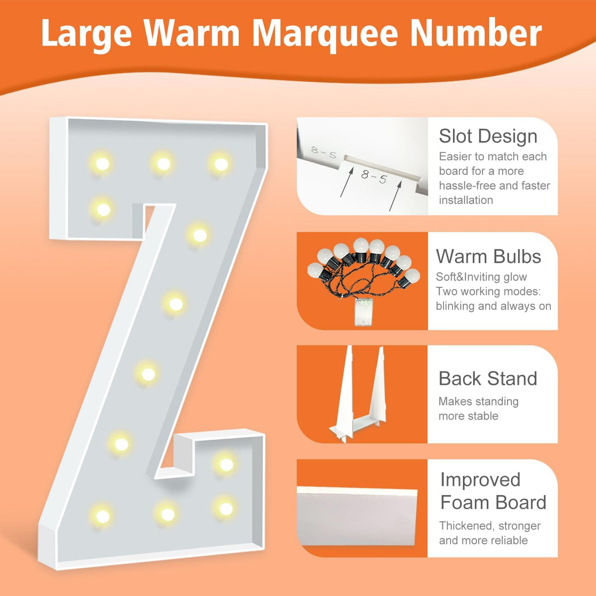 4FT Marquee Light Up Letters, Large Light Up Letters Z, Marquee Letter 3 Feet Tall, Mosaic Lighted