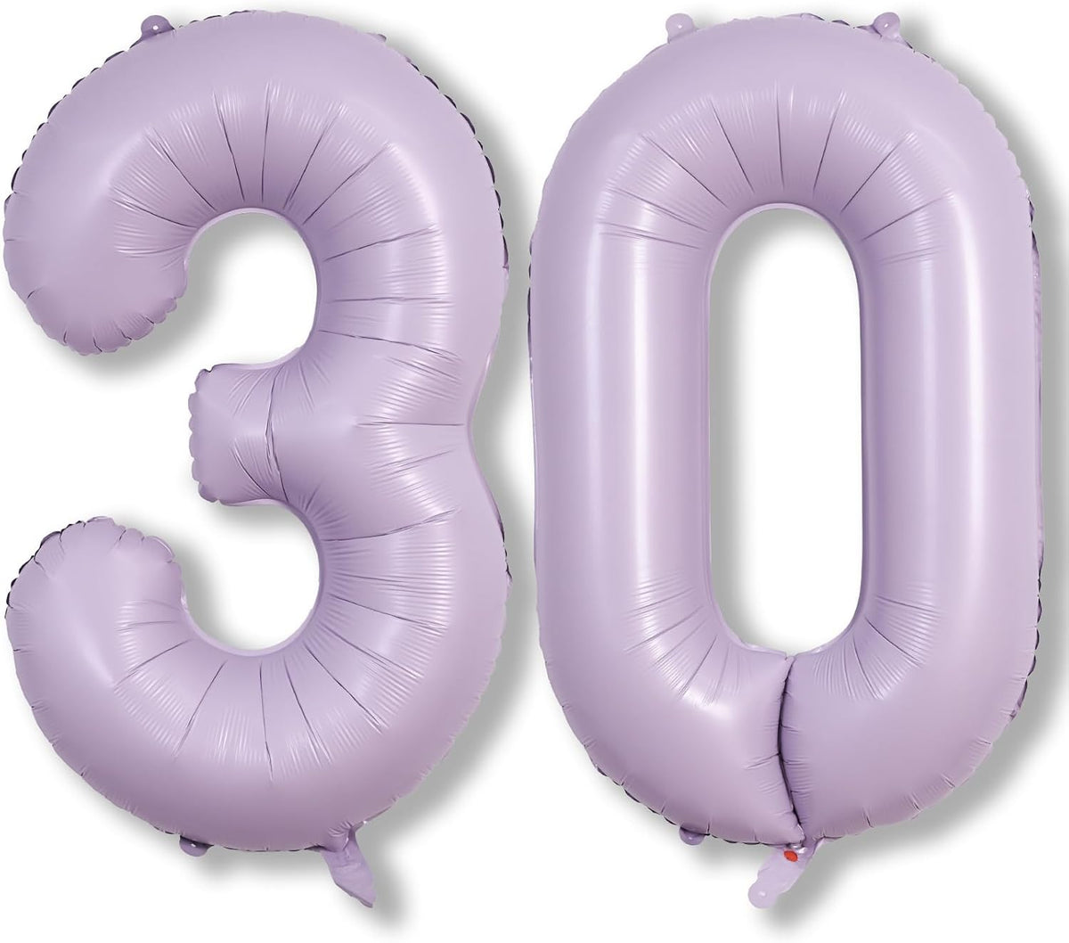 30th Birthday Balloons Pastel Purple for Women, 40 Inch Giant Dusty Light Purple Mylar Foil Number