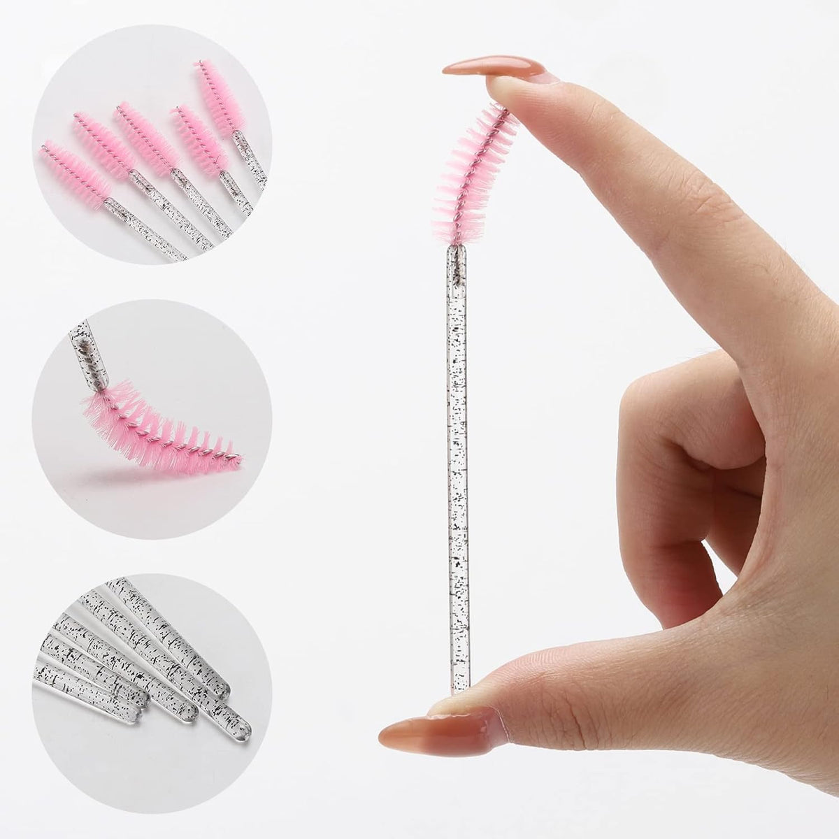 100 Pcs Disposable Eyelash Brush, Mascara Wands Makeup Brushes Applicators Kits for Eyelash