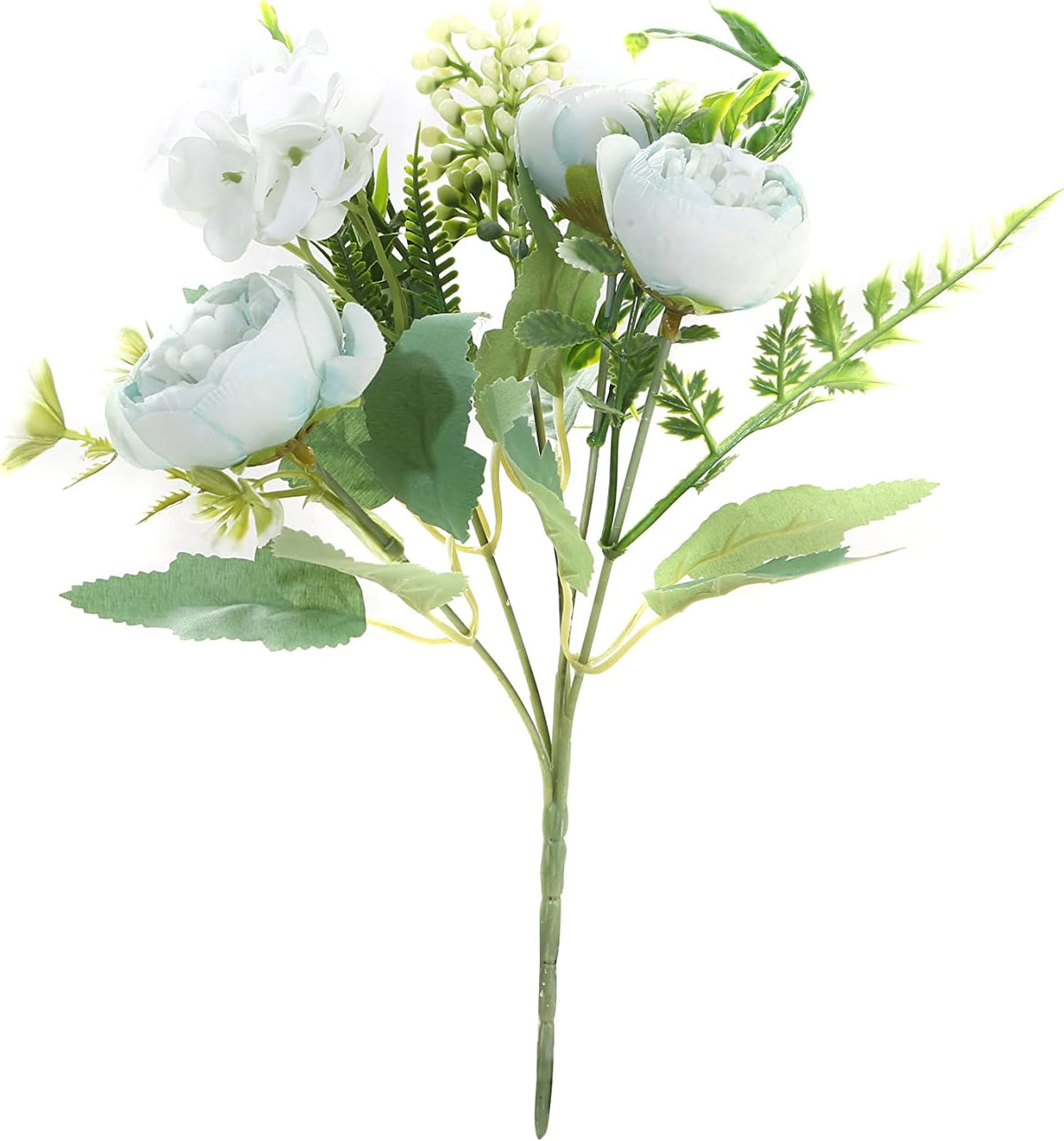 Artificial Flowers Fake Peony Silk Mini Plastic Bridal Flowers for DIY Wedding Bouquets Home