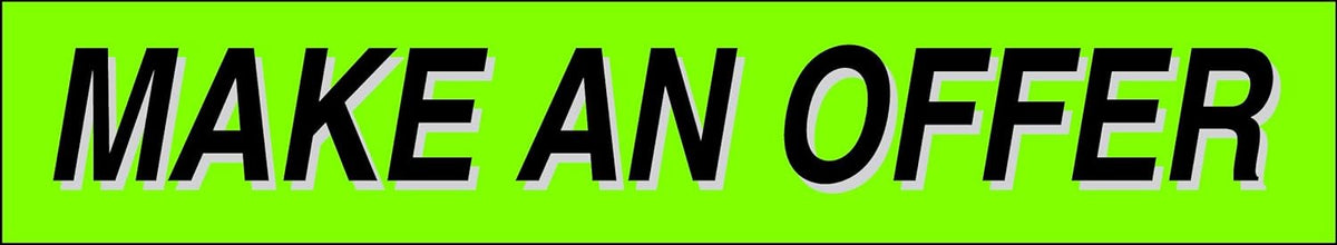Ez-line Vinyl Windshield Stickers 3 Dozen 15 Inch Chartreuse Slogan Dealership Pro Pack for Car