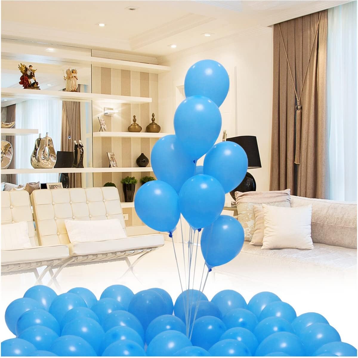 400 Pack Light Blue 5 Inch Latex Small Balloons Bulk Balloon for Birthday Wedding Bridal Baby