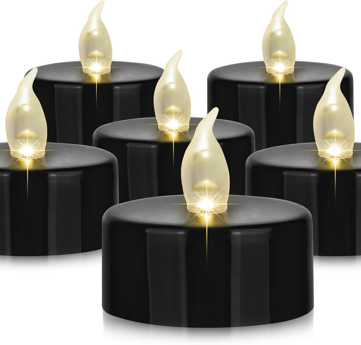 Battery Operated LED Tea Lights: 24PACK Flameless Votive Candles Lamp Realistic and Bright