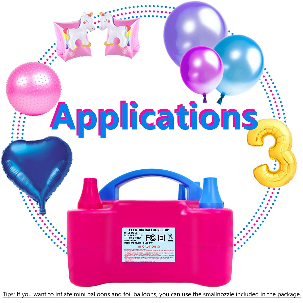 YEPVIE Electric Balloon Pump, Portable 2 Modes Balloon Blower Machine with 14 Balloon Arch Kits
