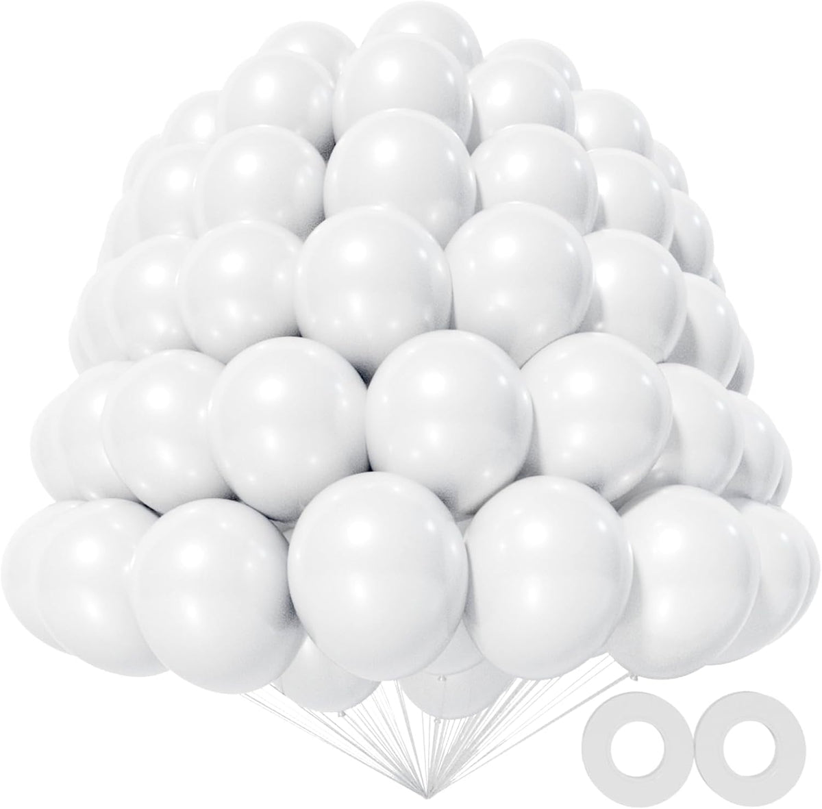 KAWKALSH 200pcs White Balloons 5 Inch, Small Mini Latex Balloons for Party Birthday Baby Shower