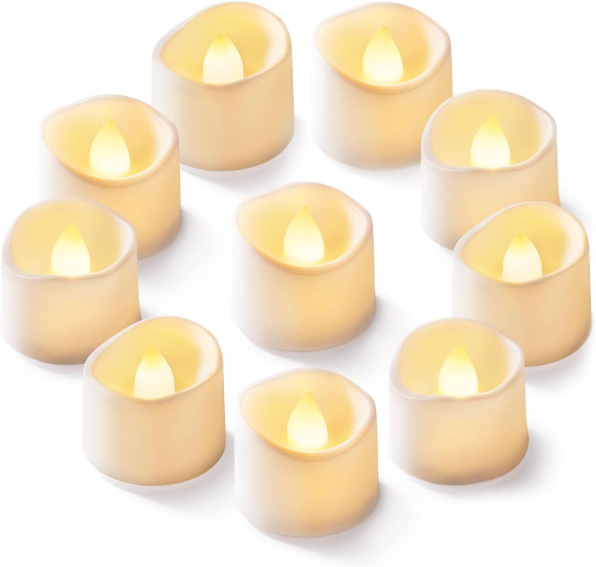 Homemory 24Pcs Flickering Flameless Candle Battery Operated, 200+Hours Fake Electric LED Tea Lights