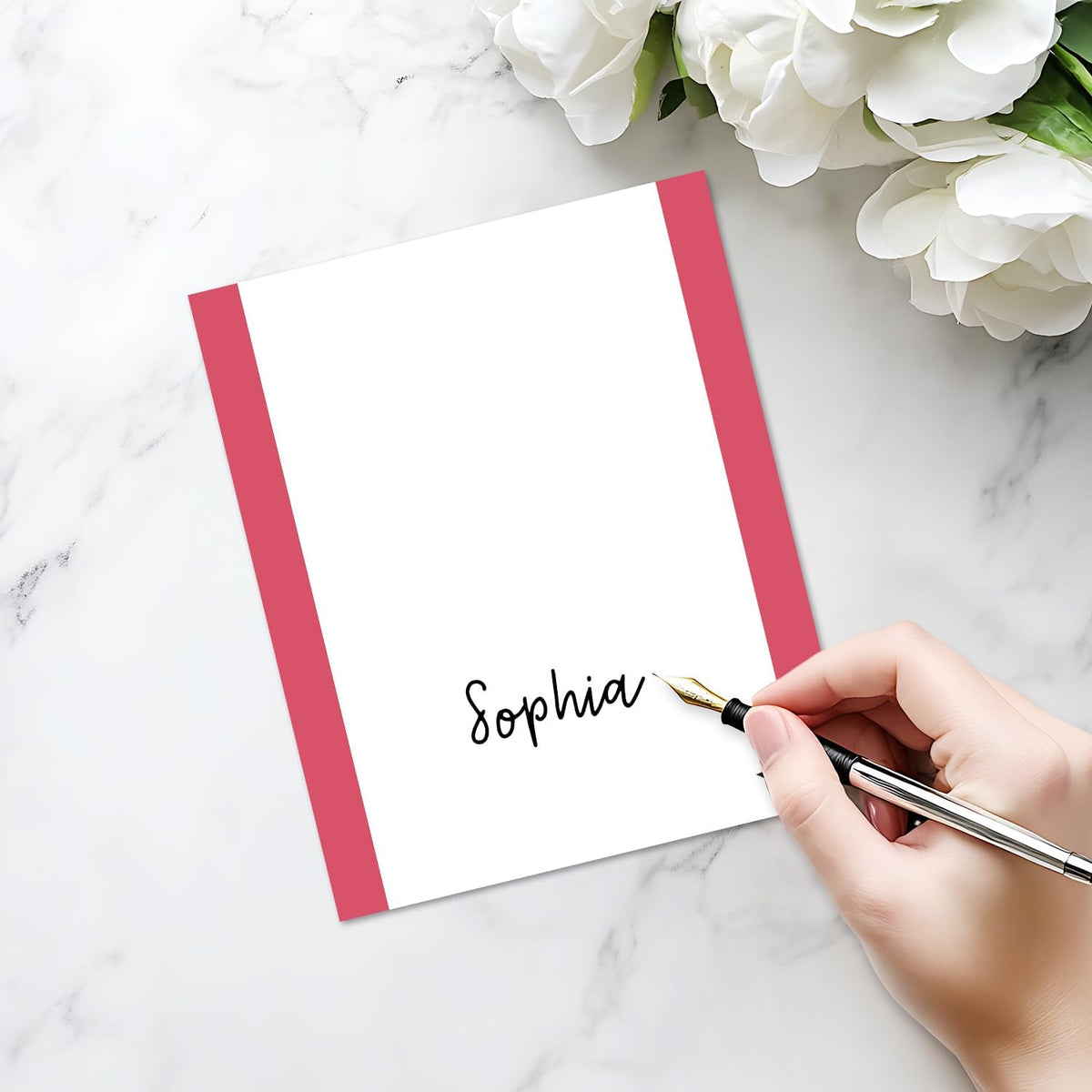 25 Pack Rose Red Place Cards, Editable Name Cards for Table Setting, Tent Cards Food Label for