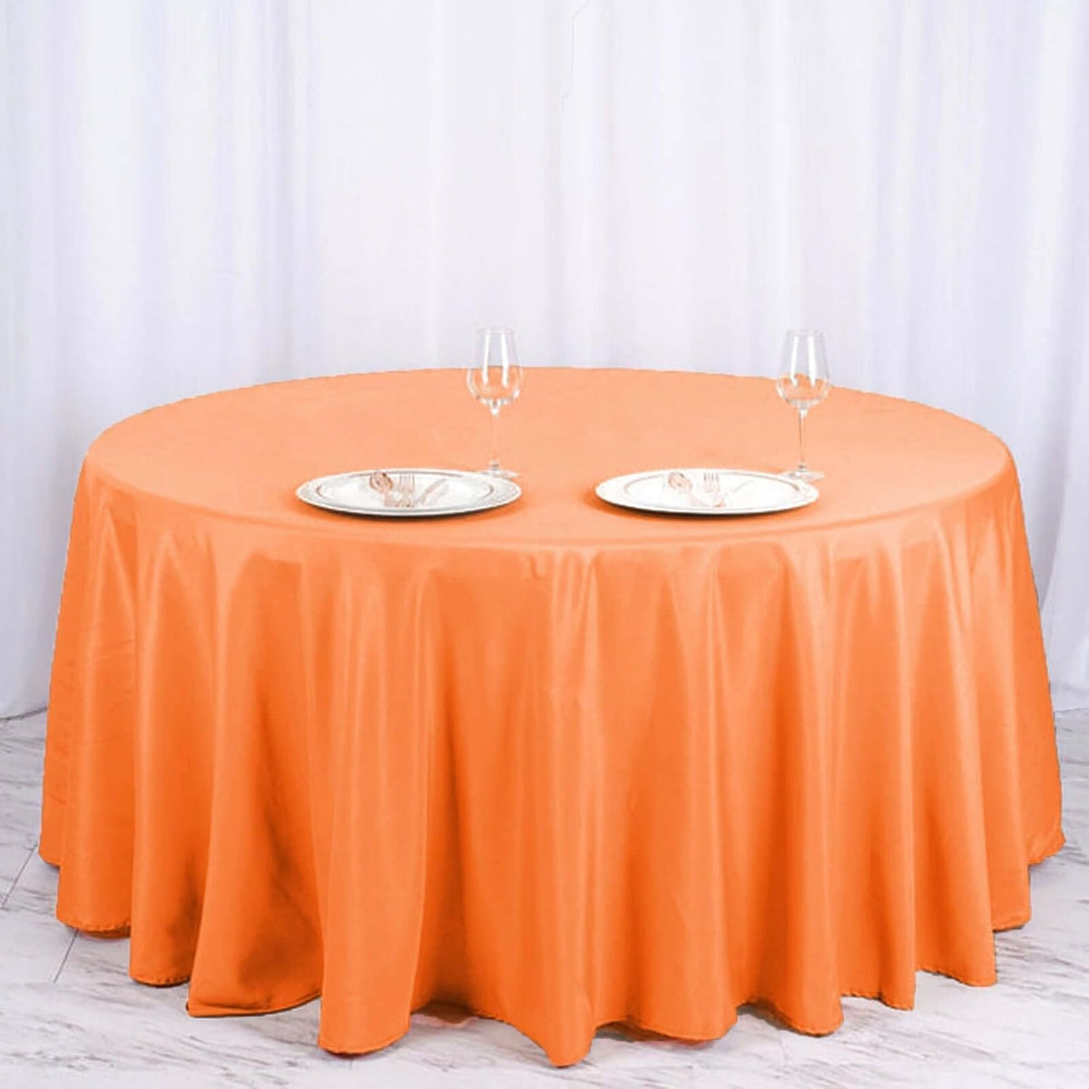 Efavormart Round Tablecloth, 120 Inch Stain & Wrinkle Resistant Washable Table Cloth, Decorative