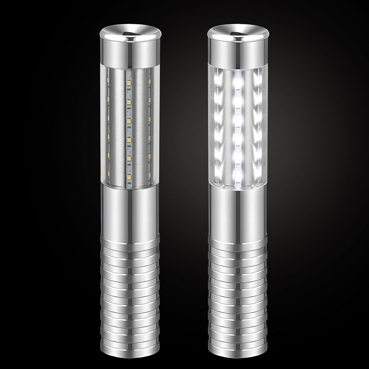 2 Pieces LED Strobe Baton Light Rechargeable Bottle Service Sparklers Stick Reusable Champagne