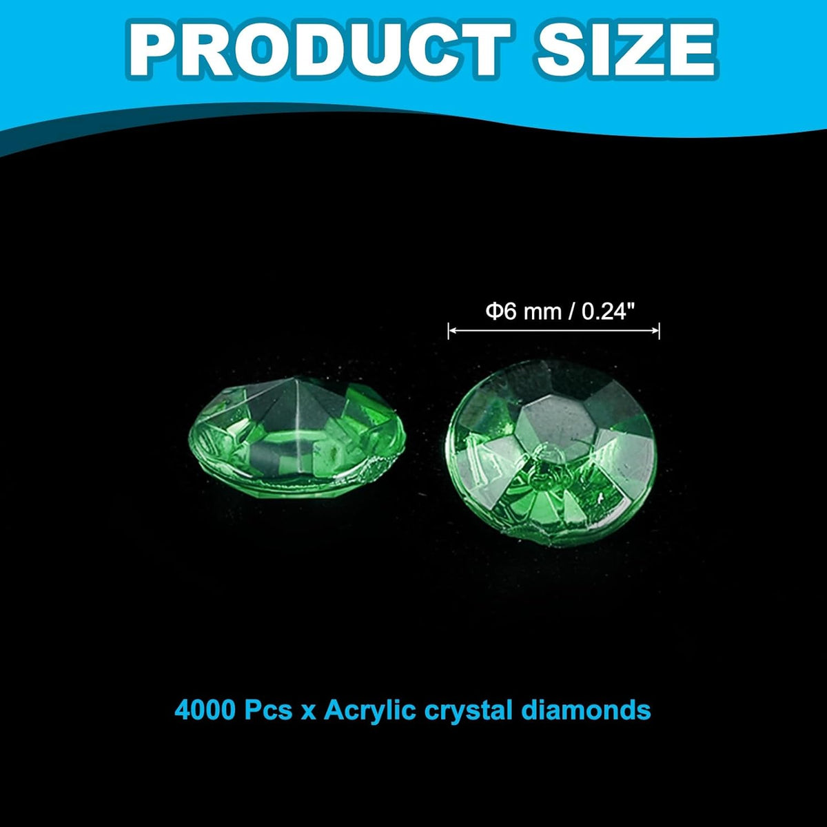 PATIKIL 4000 Pcs Wedding Table Scatter Confetti Crystals 6mm Acrylic Diamonds Vase Fillers Gems for