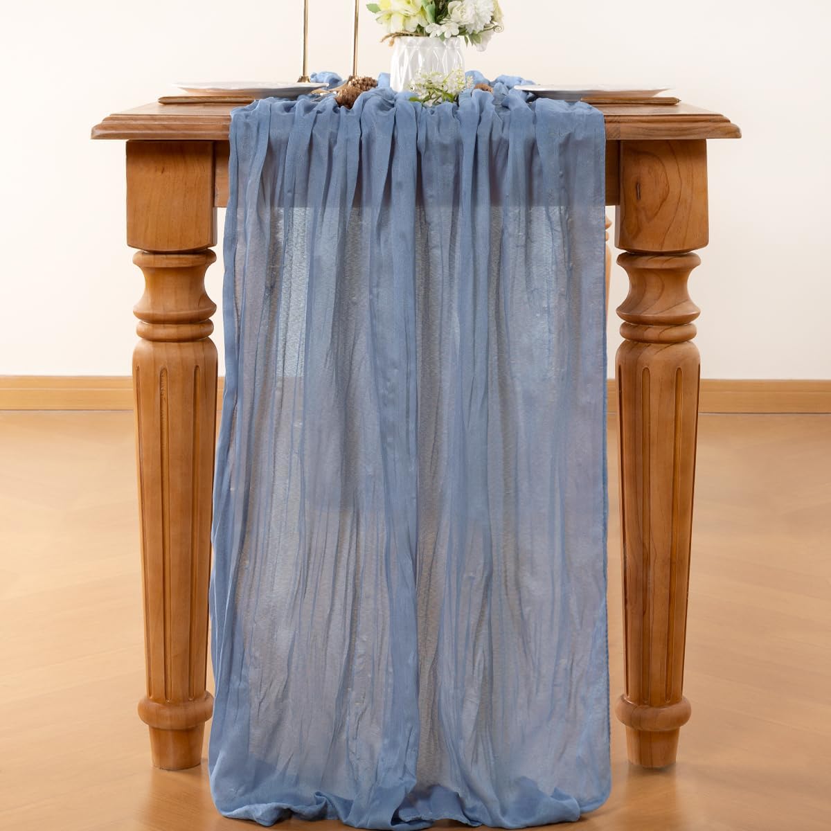 Dusty Blue Table Runner Cheesecloth Table Runner 10 Pack 10FT Farmhouse Table Runners 120 Inches