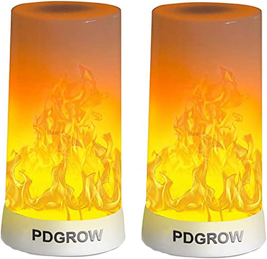 LED Flame Effect Light, Flame Lamp 4 Modes USB Rechargeable Fire Lights Indoor Campfire Outdoor