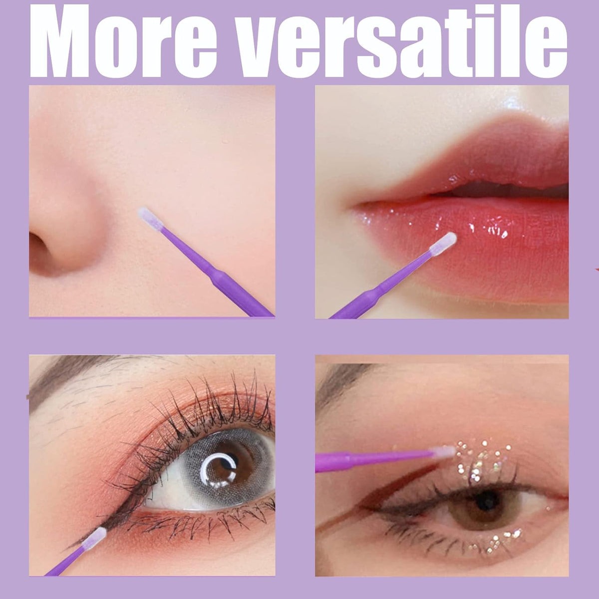 1200PCS Microswabs for Eyelash Extensions，Disposable Micro Applicators Brush for Cleaning and
